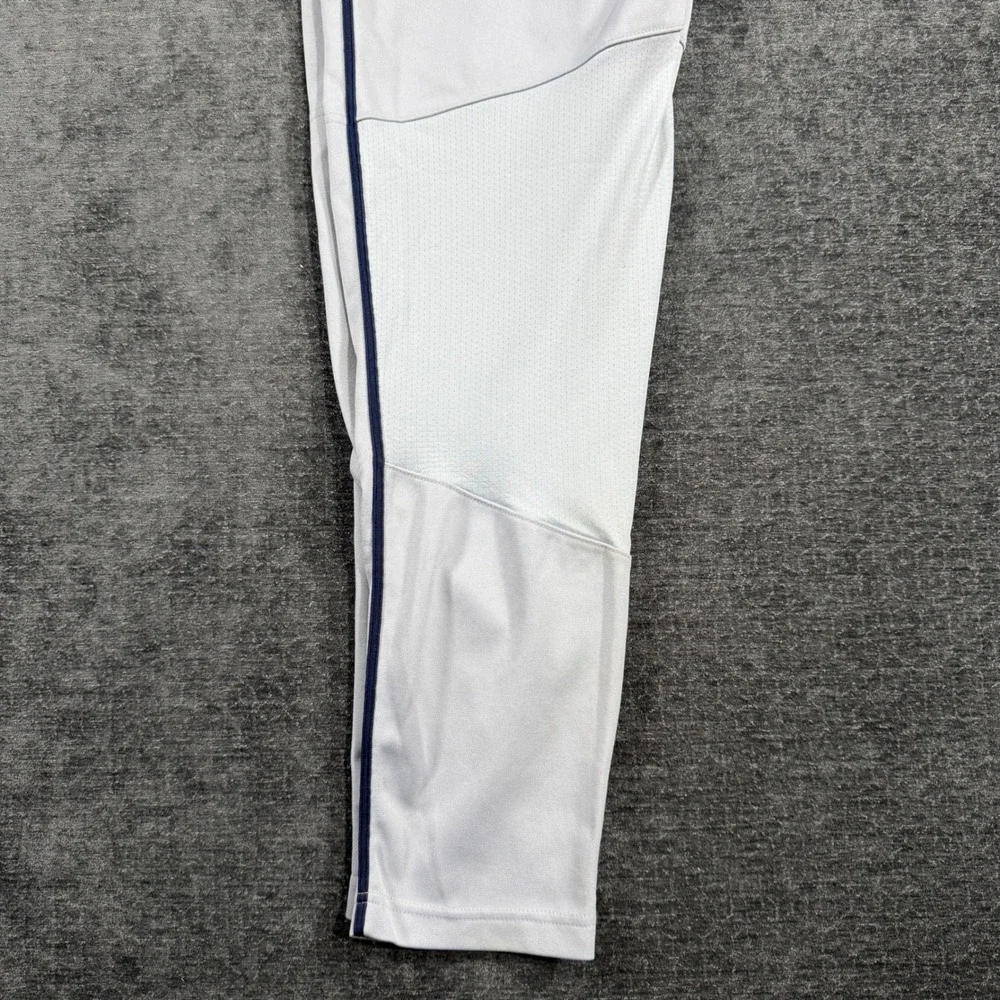 Nike Team Engineered Baseball Pants Gray Navy Blue Piping Mens Size Small